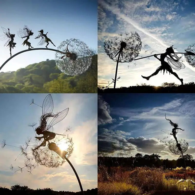 Fairy Garden Metal Decor Outdoor Decorative Sculpture