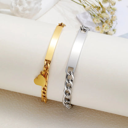 Custom Couple Bracelets – Valentine’s Day Heart Charm Jewelry