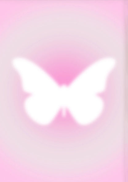 Pink Aura Butterfly Poster - Inspirational Canvas Wall Art for Bedroom