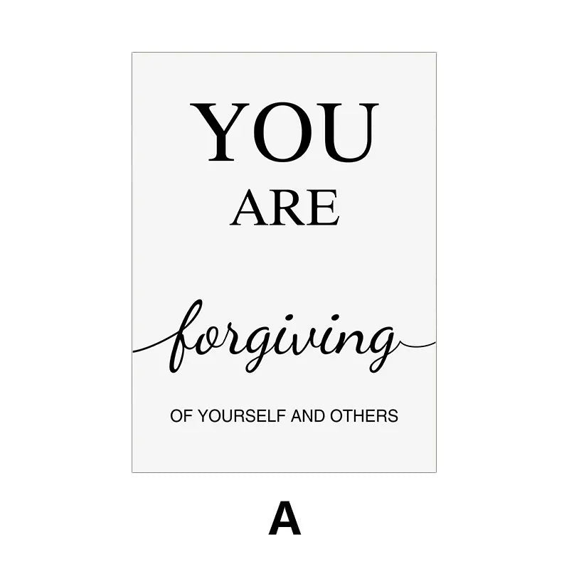 Motivational Quotes Poster - Modern Canvas Wall Art for Home & Office
