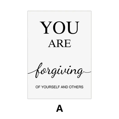 Motivational Quotes Poster - Modern Canvas Wall Art for Home & Office