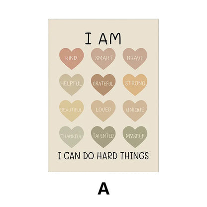 Rainbow Quotes Poster - Inspirational Canvas Wall Art for Kids & Home