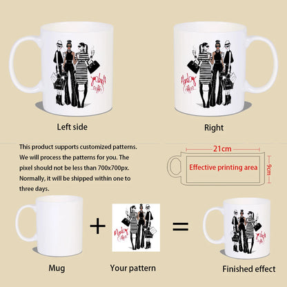 Floral Ceramic Coffee Mug Another Chapter Gift for Book Lovers