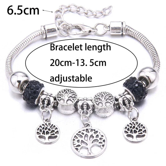 White Butterfly Crown Charm Bracelet – Friendship Gift for Women