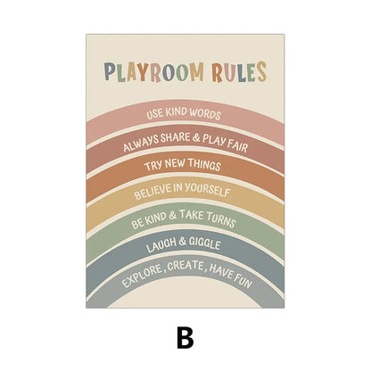 Rainbow Quotes Poster - Inspirational Canvas Wall Art for Kids & Home