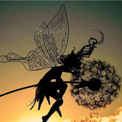 Fairy Garden Metal Decor Outdoor Decorative Sculpture