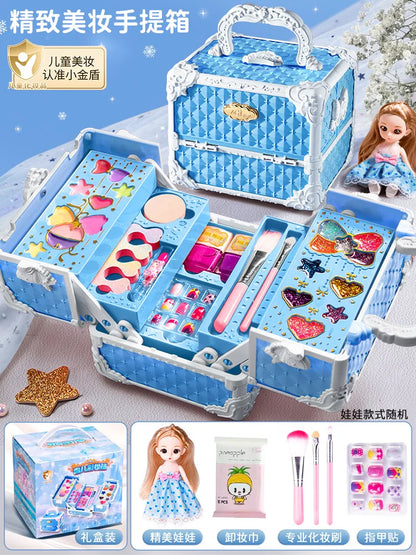Kids Washable Makeup Kit for Girls – Safe Pretend Play Beauty Set
