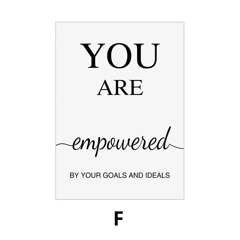 Motivational Quotes Poster - Modern Canvas Wall Art for Home & Office