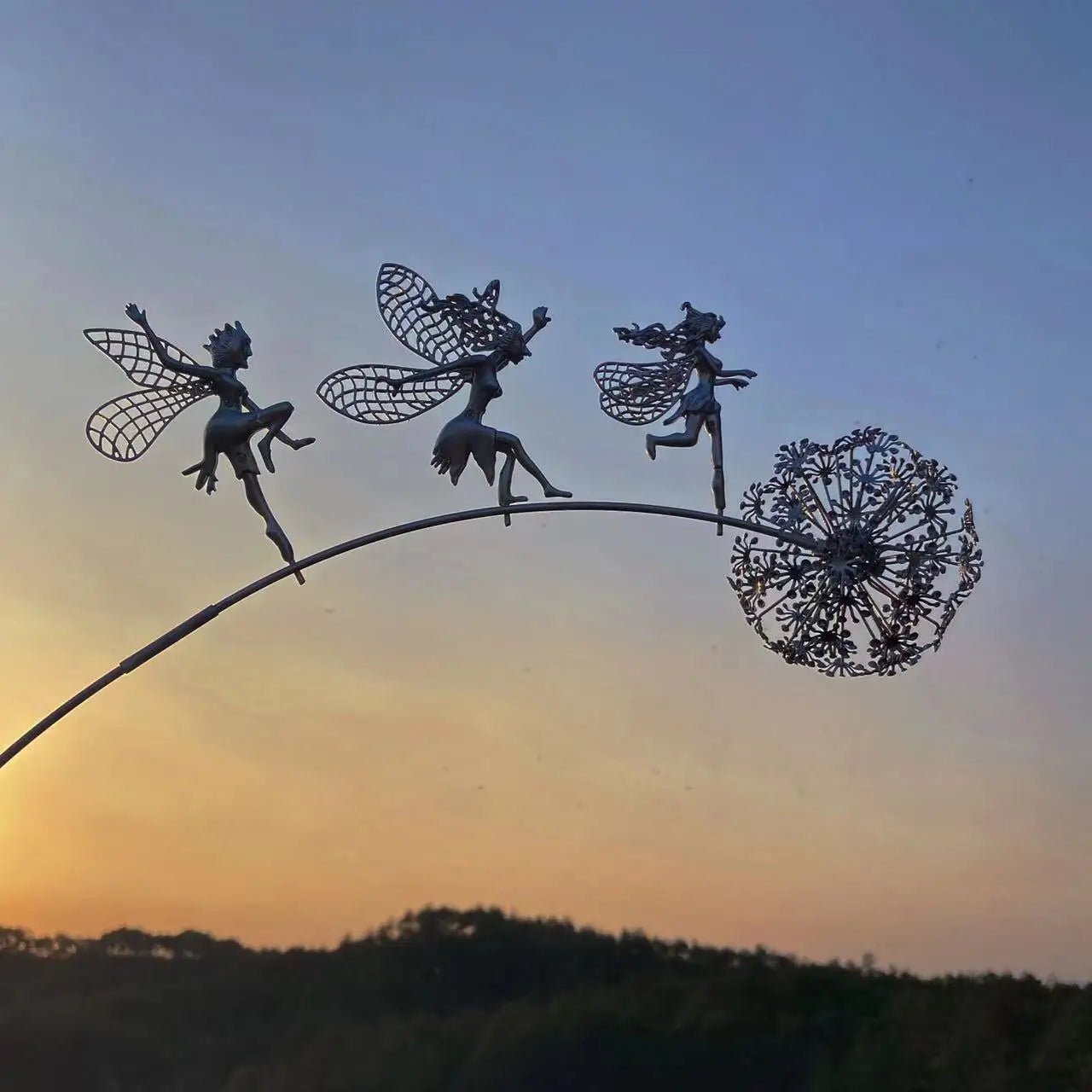 Fairy Garden Metal Decor Outdoor Decorative Sculpture