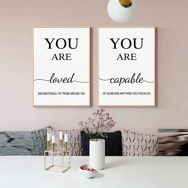 Motivational Quotes Poster - Modern Canvas Wall Art for Home & Office