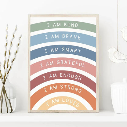 Inspirational Letter Poster - Canvas Wall Art for Classroom & Home