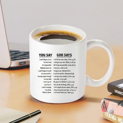 Inspirational Christian Ceramic Coffee Mug Funny Gift Cup 11oz