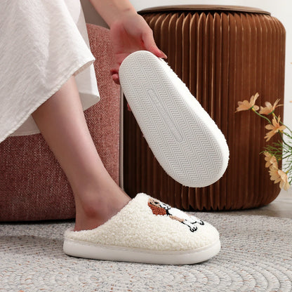 Fuzzy Beagle Dog Slippers
