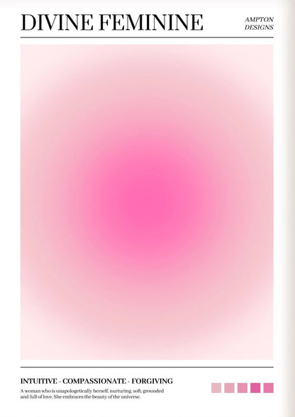 Pink Aura Butterfly Poster - Inspirational Canvas Wall Art for Bedroom