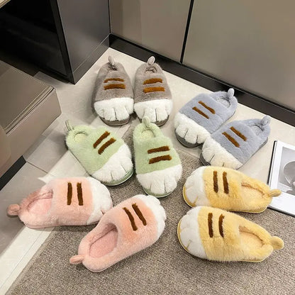 Fuzzy Cat Paw Slides Unisex