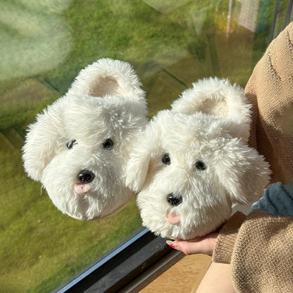 Fluffy Cartoon Fuzzy Slides Women