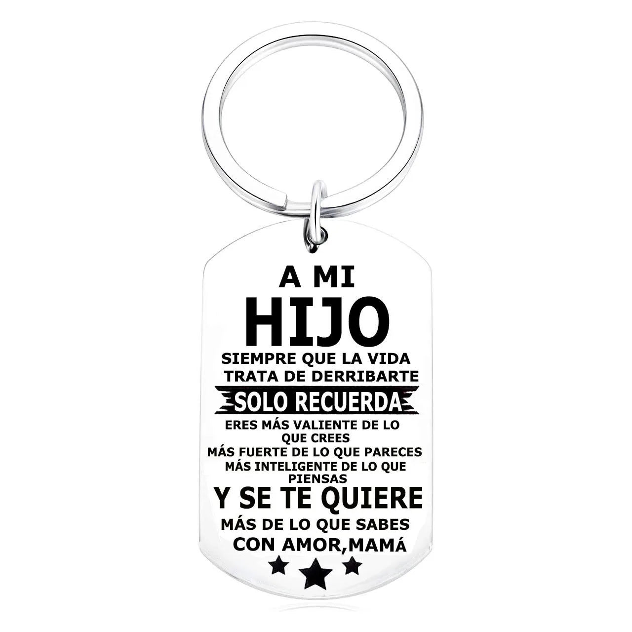 Inspirational Stainless Steel Keychain – Motivational Gift for Son or Daughter