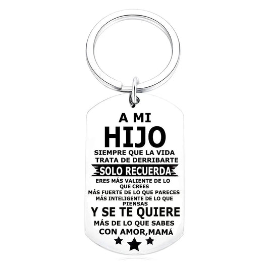 Inspirational Stainless Steel Keychain – Motivational Gift for Son or Daughter