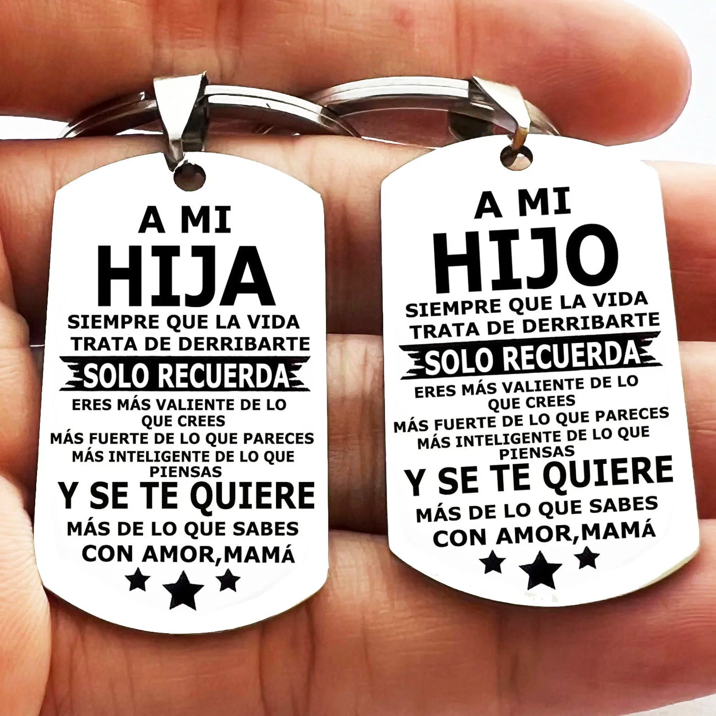 Inspirational Stainless Steel Keychain – Motivational Gift for Son or Daughter