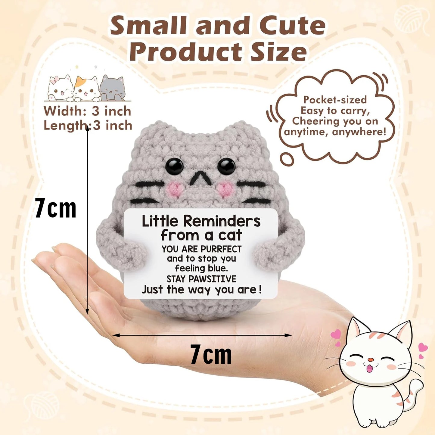 Handmade Crochet Pocket Hug Doll – Positive Energy Plush Gift