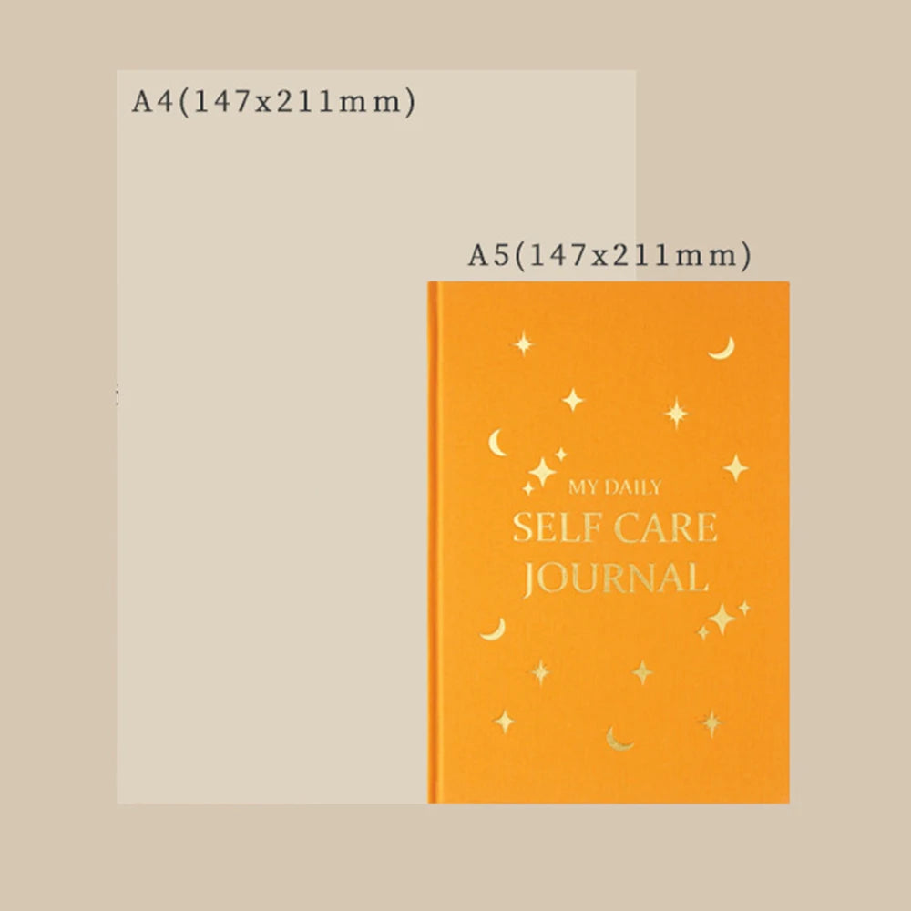 Self-Care Gratitude Journal – A5 Fabric Cover Daily Planner Notebook