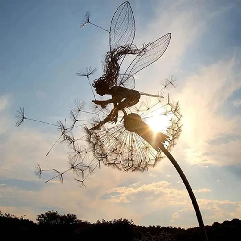 Fairy Garden Metal Decor Outdoor Decorative Sculpture