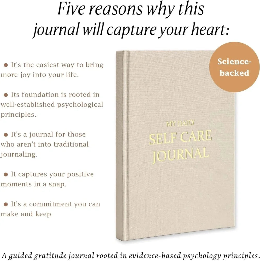 Self-Care Gratitude Journal – A5 Fabric Cover Daily Planner Notebook
