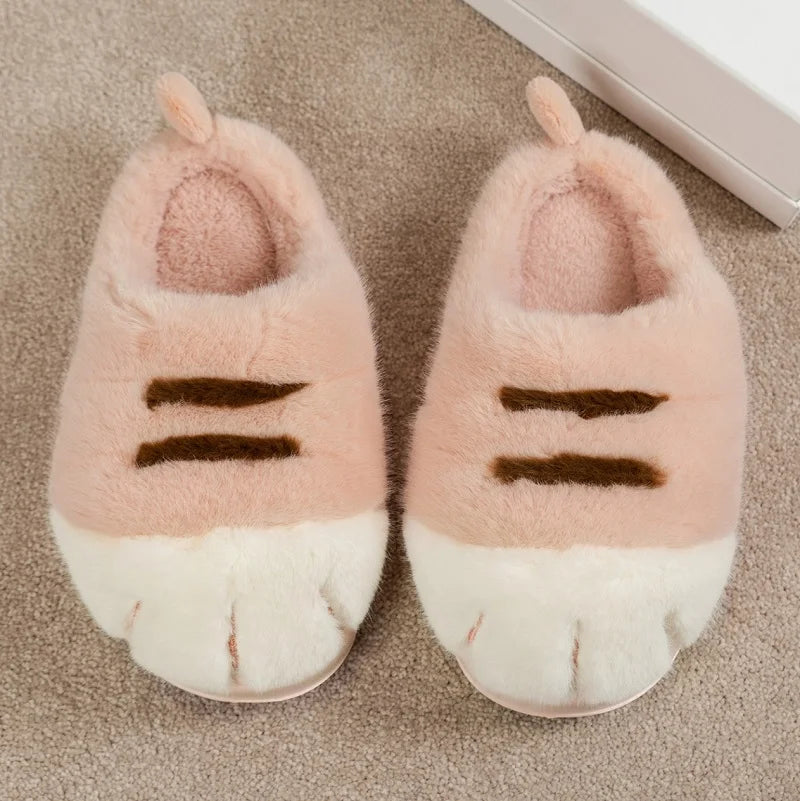 Fuzzy Cat Paw Slides Unisex