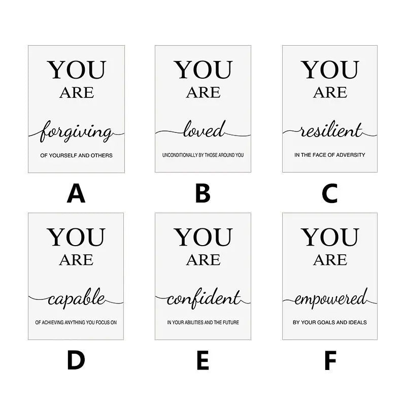 Motivational Quotes Poster - Modern Canvas Wall Art for Home & Office