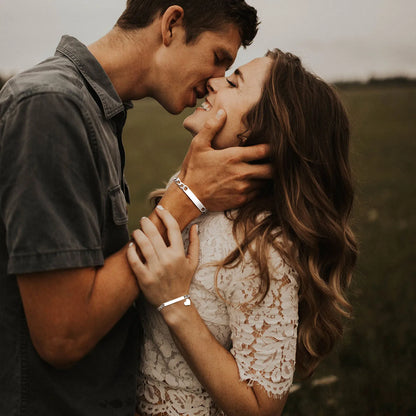 Custom Couple Bracelets – Valentine’s Day Heart Charm Jewelry