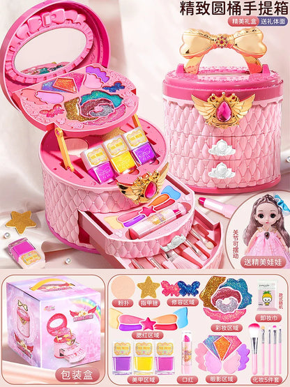 Kids Washable Makeup Kit for Girls – Safe Pretend Play Beauty Set