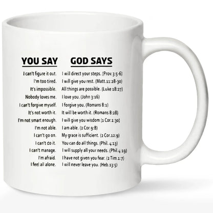 Inspirational Christian Ceramic Coffee Mug Funny Gift Cup 11oz