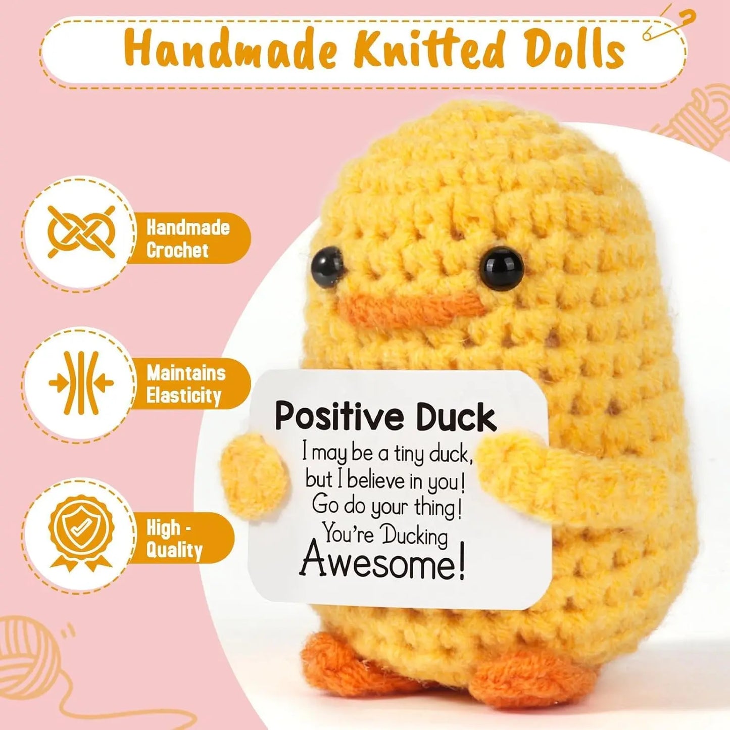 Handmade Crochet Pocket Hug Doll – Positive Energy Plush Gift