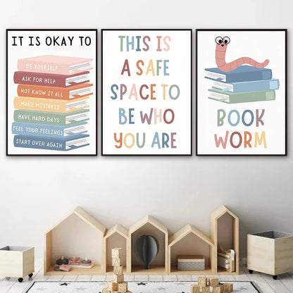 Inspirational Letter Poster - Canvas Wall Art for Classroom & Home