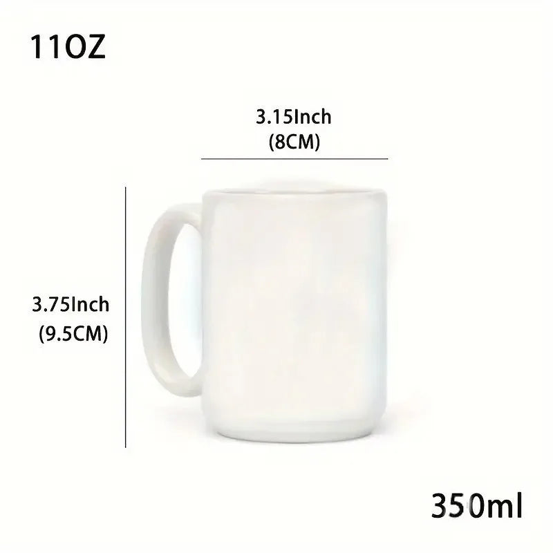 11oz Book Lover Ceramic Coffee Mug Pink Book Stack Design Gift
