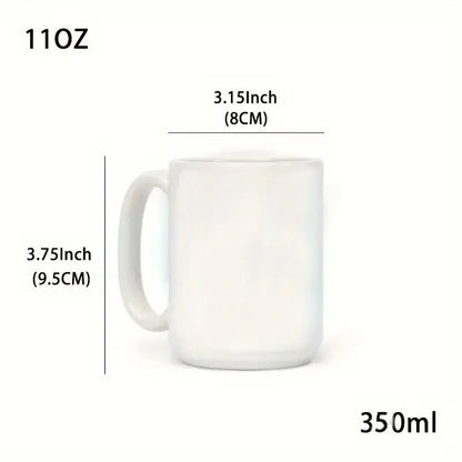 11oz Book Lover Ceramic Coffee Mug Pink Book Stack Design Gift