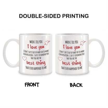 11oz Ceramic Love Coffee Mug Gift for Boyfriend or Girlfriend