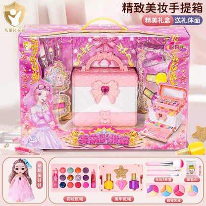Kids Washable Makeup Kit for Girls – Safe Pretend Play Beauty Set