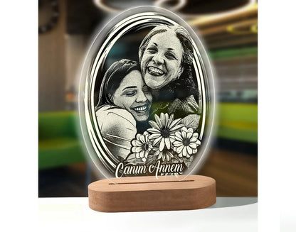 Personalized 3D Heart LED Lamp – Custom Photo Night Light Gift for Couples