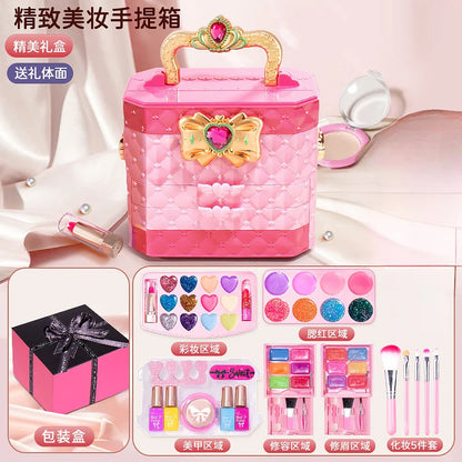 Kids Washable Makeup Kit for Girls – Safe Pretend Play Beauty Set