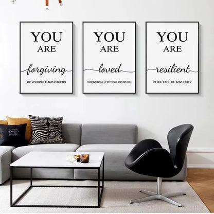 Motivational Quotes Poster - Modern Canvas Wall Art for Home & Office