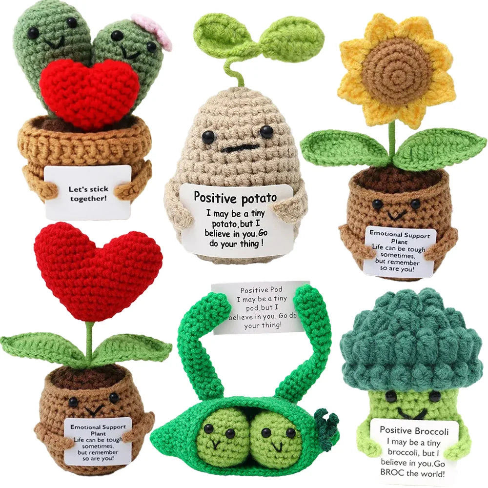 Handmade Crochet Pocket Hug Doll – Positive Energy Plush Gift