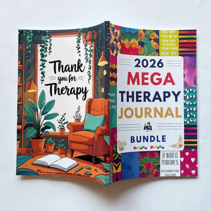 MEGA Therapy Journal - Self-Care Writing Tools with Guided Prompts