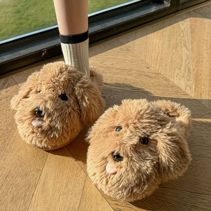 Fluffy Cartoon Fuzzy Slides Women