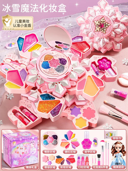 Kids Washable Makeup Kit for Girls – Safe Pretend Play Beauty Set