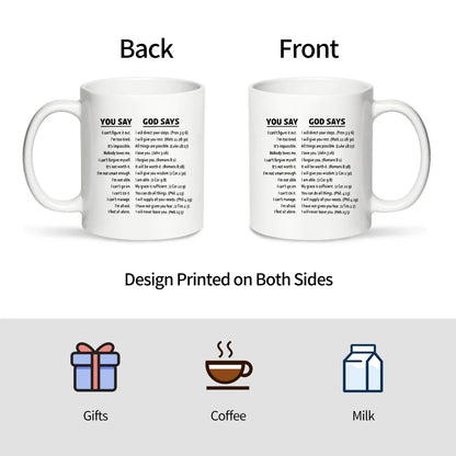 Inspirational Christian Ceramic Coffee Mug Funny Gift Cup 11oz