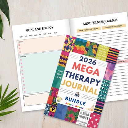 MEGA Therapy Journal - Self-Care Writing Tools with Guided Prompts