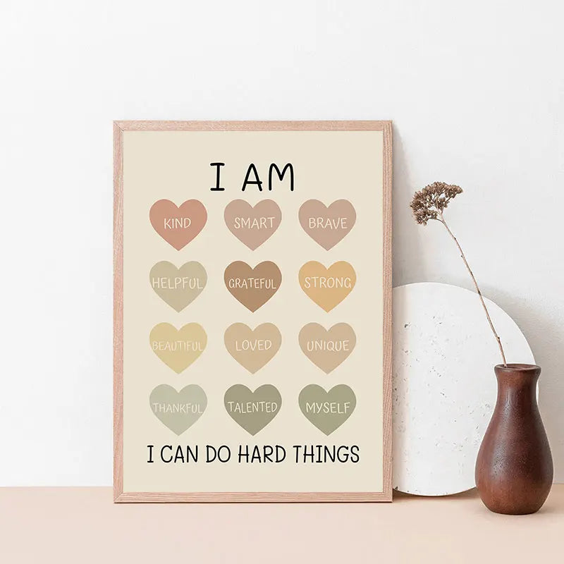 Rainbow Quotes Poster - Inspirational Canvas Wall Art for Kids & Home