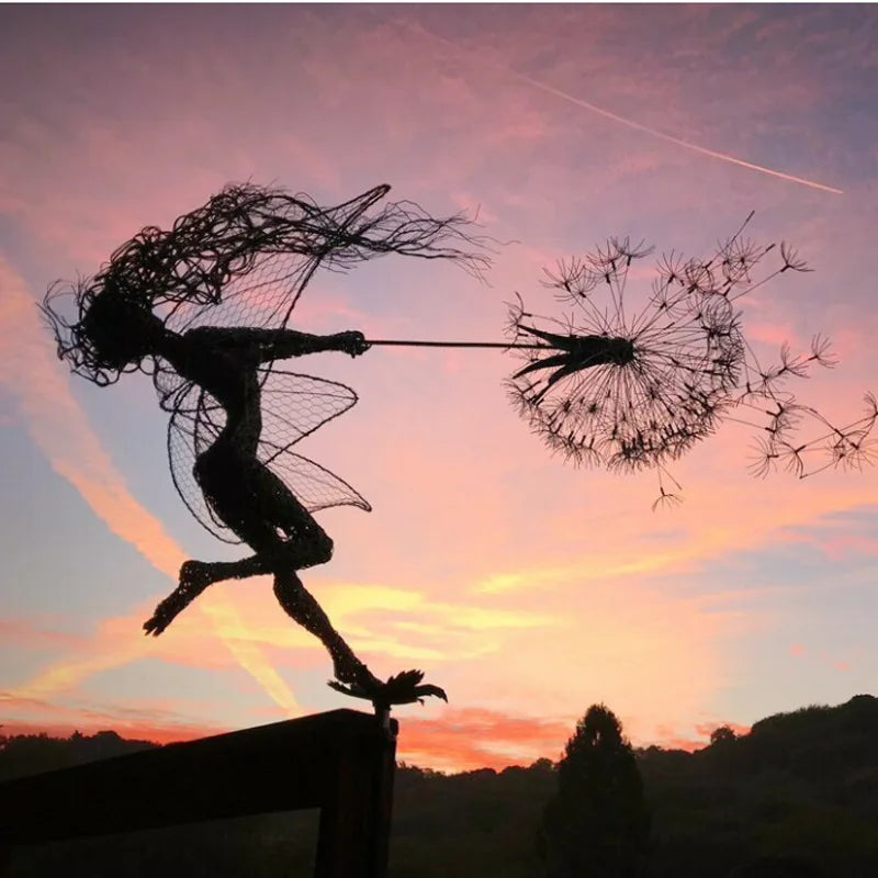 Fairy Garden Metal Decor Outdoor Decorative Sculpture