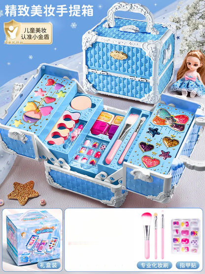 Kids Washable Makeup Kit for Girls – Safe Pretend Play Beauty Set
